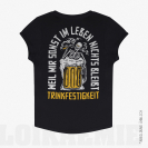 Ladies T-Shirt Trinkfestigkeit Black L